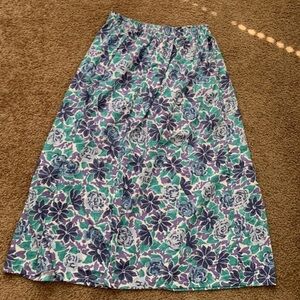 Fritzi California Vintage 90s Floral Rose  Skirt Womens Size Medium Purple White